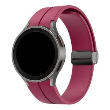 Imagem de Pulseira Poolsy Paces Compatível Com Galaxy Watch 4, 5, 6, Vinho