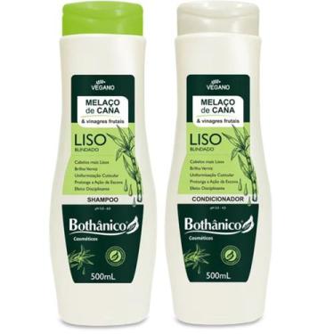 Imagem de Shampoo e Condicionador Liso Blindado Bothânico 500ml Brilho