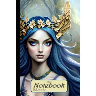 Imagem de Guardian of Fall: Beautiful Portrait Digital Cover Art, Black, 120 lined pages, 6" x 9" Notebook