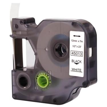 Imagem de DYKJGS Refil de fita compatível com fita de etiqueta Dymo D1 A45013 S0720530 preto sobre branco substituição para Dymo LabelManager 280 160 210D 360D 420P Labelpoint 150 250 etiquetas, 1 pacote