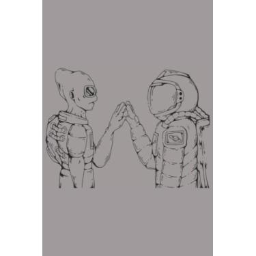 Imagem de Alien Notebook: Heather Plume Smoke Grey Matte Finish Lined Journal, 120 Pages, 6 x 9, Gift For Thinkers, List Makers and Doers (Alien Journal)