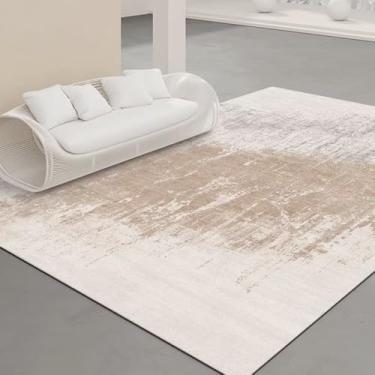 Imagem de Tapete de decoração de sala de estar moderna, abstrato, cinza, grande, área, sofá, cadeira, lateral, tapete, antiderrapante, lavável, quarto, piso, carpetes, flanela, 12,80 x 160 cm, 31,5 x 63 po