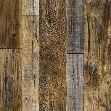 Imagem de Papel de parede autoadesivo de madeira para destacar e colar 45 x 299,7 cm de papel de contato autoadesivo rústico removível madeira sintética armários gavetas decorativas pré-coladas