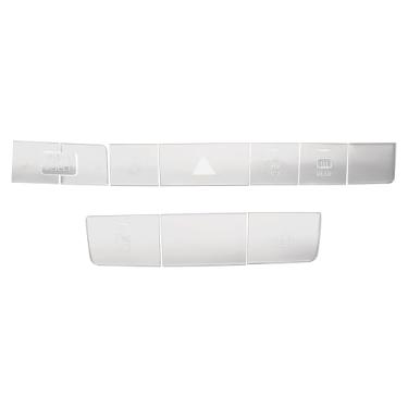 Imagem de TUCKBOLD Adesivo de interruptor de alarme de tampa de botões de controle central para Audi A6 A7 2019-2024 acabamento interior do console estilo prateado 1 conjunto