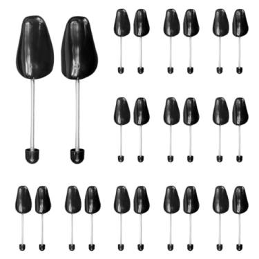 Imagem de Sapateira para homens, suporte para maca de sapatos, suporte de formato para botas masculinas, ajustável, leve, plástico (12 pares, mola preta)