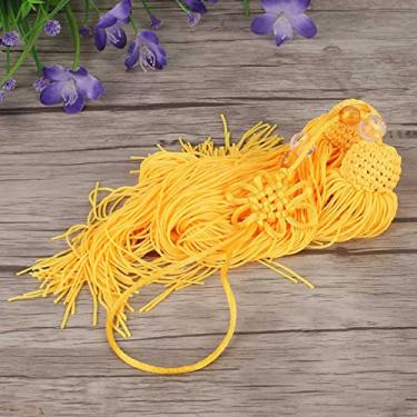 Imagem de Espada Chinesa de Com Borla, Decoração para Espada Taiji, Kung Fu, Academia, Material de Seda Gelada (punhal amarelo)