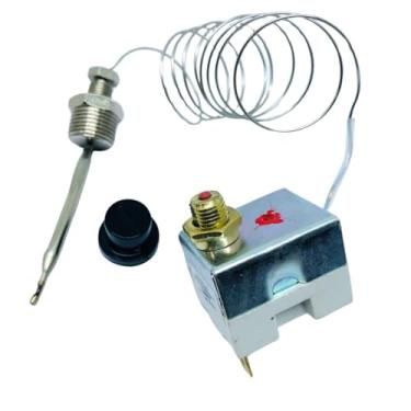 Imagem de Termostato de Segurança Para Fritadeira Elétrica Desliga em 230°C 16 amperes Rosca BSP 3/8" Rearme Manual
