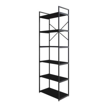 Imagem de Estante Alta C/06 Prateleiras 185x60x33cm Yon - Metalig, Preto TX/Est.