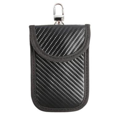 Imagem de USARemote Bolsa com bloqueio de sinal RFID – protege chaveiros, cartões de crédito e eletrônicos – Bolsa Faraday para segurança sem fio, capa antifurto para chave de carro, proteção de privacidade de