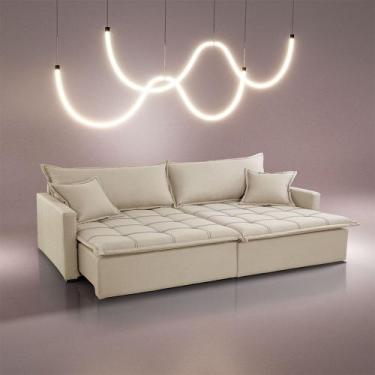 Imagem de Sofá Cama Flora 02 Módulos de 90cm Br 15cm Meu Sofá Online, A294 LINHO