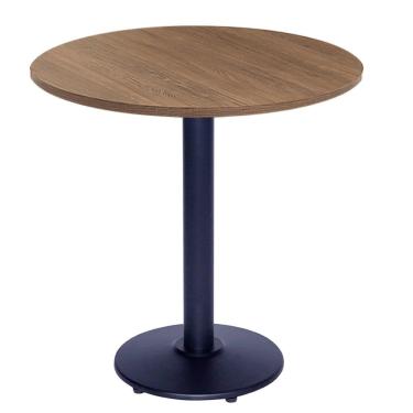 Imagem de Mesa Zeta 77,50 cm (Altura) com Tampo em MDP Redonda 60 cm Imbuia