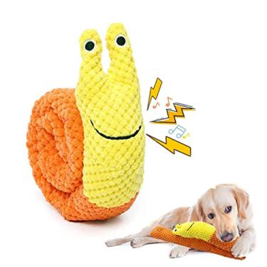 Imagem de ZEFOXETO Quebra-cabeça para cães, snuffle, caracol - brinquedos interativos para filhotes de cachorro brinquedos de pelúcia para treinamento de instinto de forrageamento e jogo de liberação de