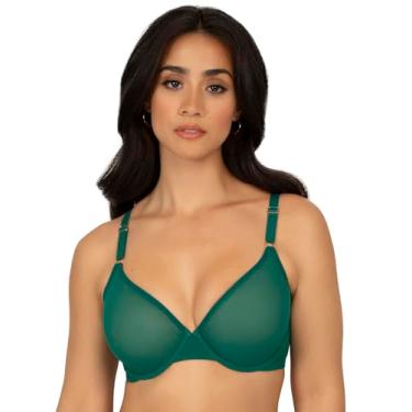 Imagem de Smart & Sexy Sutiã feminino de malha transparente com aro, disponível em pacotes individuais e 2!, Verde, (34) 34B
