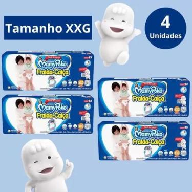 Imagem de Fralda Calça Mamypoko Super Seca Azul 4 Pacotes Tamanho XXG Com 24 Uni