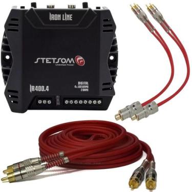 Imagem de Módulo Amplificador Som Automotivo Ir400.4 + Cabo Rca E 2 Y - Stetsom