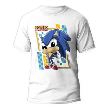 Imagem de Camiseta Sonic The Hedgehog Camisa Jogo Gamer 100% Algodão - Kamisetas