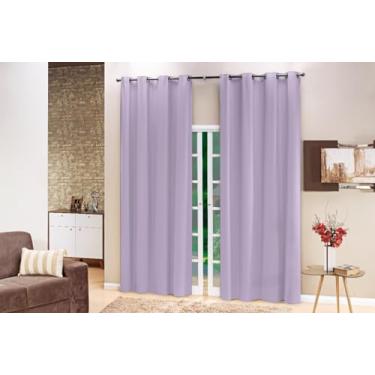 Imagem de Cortina Blecaute PVC Rústico Tecido Grosso 2,80M x 2,50M para Janela Porta Sala Quarto Escritório (LILAS)