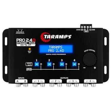 Imagem de Processador e equalizador de áudio automotivo Taramps Pro 2.4D Dynamic Peak DSP Crossover, sinal digital completo, entrada RCA e alto nível, saída de 4 canais, entrada de 5 bandas, predefinição Eq 12