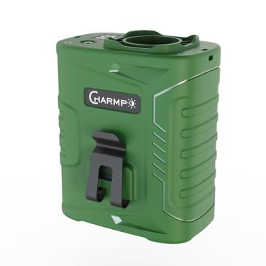 Imagem de CHARMPㅤ Ventilador de clipe de cintura - Ventilador pessoal portátil recarregável de 5000 mAh, vento ultraforte de 12 m/s, tempo de execução de 29H, 5 velocidades, luz LED e SOS, para atividades ao ar