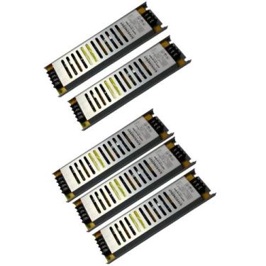 Imagem de 5 Fontes Driver 12V 8A 96W para Fita LED IP40 - Save Energy