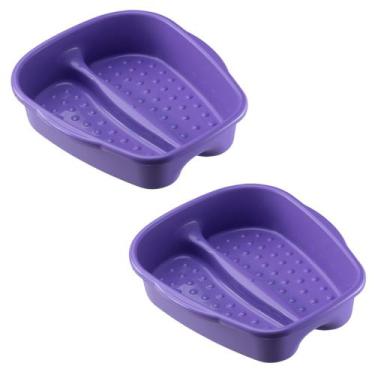 Imagem de Kit 2 Bacia Para Pés Pedicure Salão de Beleza Multiuso Relaxamento Com