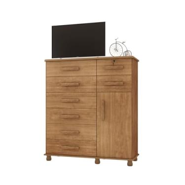 Imagem de Cômoda Sapateira 1 Porta 8 Gavetas Grande Casal com Chaveadura Portugal