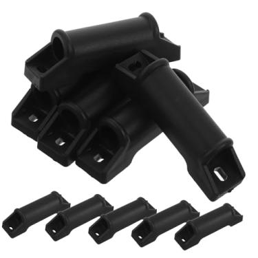 Imagem de SEWOART 10 peças deslizantes pretas de apoio para os pés para cadeiras reclináveis e móveis de escritório, acessórios de substituição de descanso de pé de plástico Smooth Glide