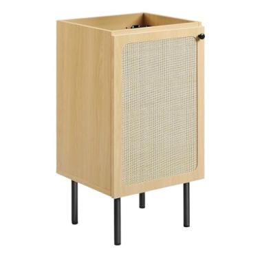 Imagem de Modway EEI-6600-OAK Chaucer Armário de banheiro de 45,7 cm (pia não incluída), carvalho