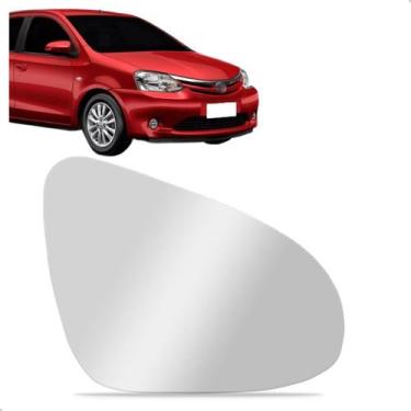 Imagem de Lente Retrovisor Etios 2014 15 16 17 18 19 20 2021 Eletrico - METAGAL 