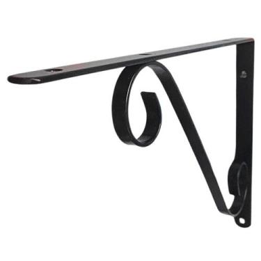 Imagem de Cantoneira Para Prateleira 25cm Colonial Suporte De Ferro Preta - C S 