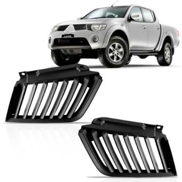 Imagem de Par Grade Radiador Superior Triton 2007 2008 2009 2010 Preto - SP ACES