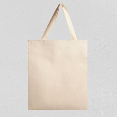 Imagem de Kit 5 unidades Ecobag 40x40cm lisa 100% algodão cru