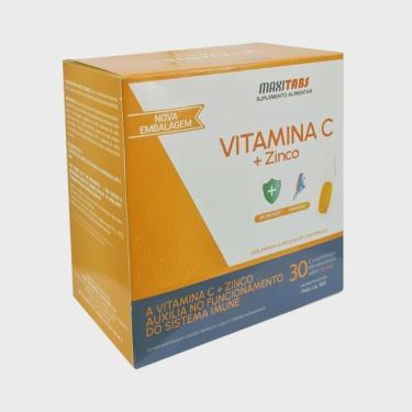 Imagem de Maxitabs Vitamina C 1g + Zinco 10mg com 30 Comprimidos Efervescentes - Sabor Laranja