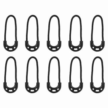 Imagem de 10pcs/saco preto pequeno zíper puxa corda de cordão para roupas de viagem ao ar livre Acessório de mochila, para mochila, jaqueta, acessórios para equipamentos de viagem ao ar