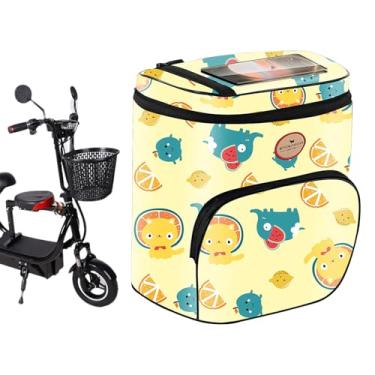 Imagem de Bolsa de scooter elétrica, saco de guidão de motocicleta, Oxford Isolle Bike Guybar Bag com TPU Touch Screen, Bolsa de bicicletas de grande capacidade para mulheres, homens, adultos