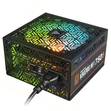 Imagem de GAMDIAS Kratos M1-750B | Fonte de alimentação RGB Desktop 750 Watts | 80 Plus Bronze Efficiency PSU | Efeitos de iluminação Neon-Flex RGB | Sincronização da placa-mãe RGB | APFC com valor PF de 0,99