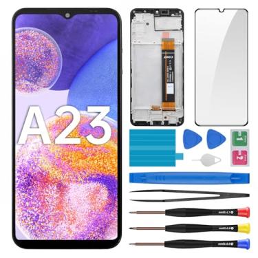 Imagem de BESJMYT Substituição de tela para Samsung Galaxy A23 com moldura OLED Display Touch Digitalizador, montagem completa, vidro fixo com kit de ferramentas de reparo SM-A235F (A235F/DS A235M/DS)