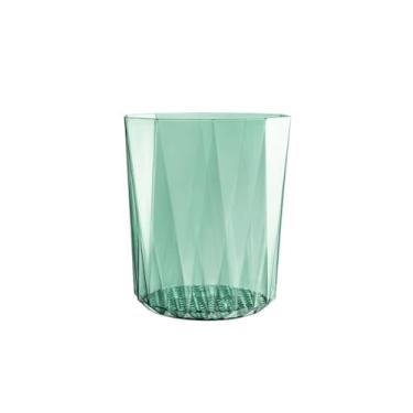 Imagem de Lixeira Lixeira Transparente Redonda Lixeira de Plástico para Sala de Estar Quarto Lixeira para Banheiro Cinza/Azul/Verde Lixeira(Green)