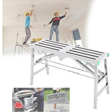 Imagem de Plataforma de trabalho de aço multiuso, andaime, torre, escada, banco com 5 níveis de altura ajustável, escadas de engenharia, equipamento de andaime