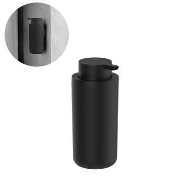 Imagem de Dispenser 500ml De Shampoo Sabão Parede C/ Adesivo Preto - OU, Preto