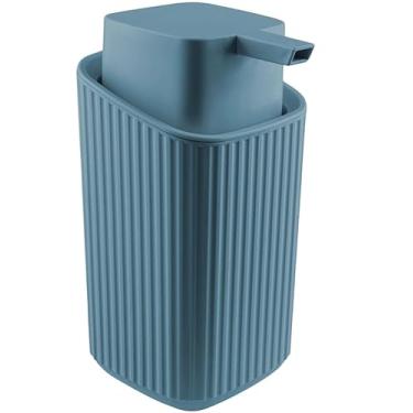 Imagem de Porta Sabonete Liquido Dispenser Álcool Gel Detergente Cozinha Banheiro Lavabo Moderno Luxo(Azul)