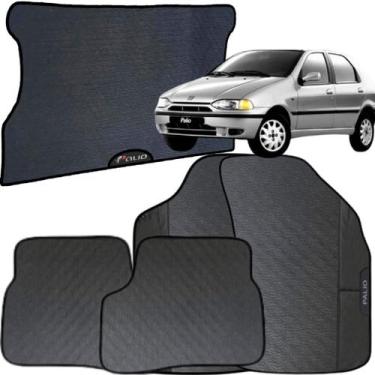 Imagem de Kit Jogo Tapete Palio 1996 a 2000  4 Peças + Tapete Porta Malas Emborr