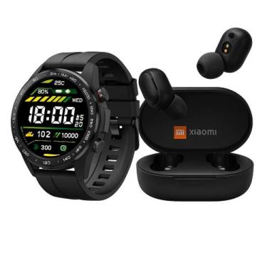 Imagem de Kit Relogio Smartwatch XiaomiMi Solar Pro Amoled A Prova Dagua com Cer