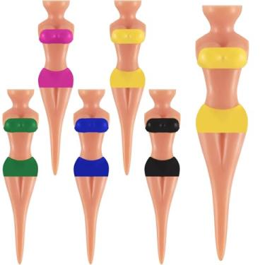 Imagem de Skylety – Camisetas de golfe divertidas para senhoras com biquíni, 76 mm/3 polegadas de plástico para golfe pin-up
