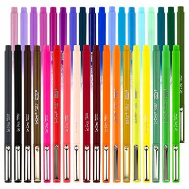 Imagem de Conjunto de canetas multicoloridas Uchida Le Pens – canetas de ponta fina de 36 cores – canetas Le Pen para diário – canetas à prova de manchas para escrever, desenhar – conjunto de canetas Lepen de linha fina 0,3