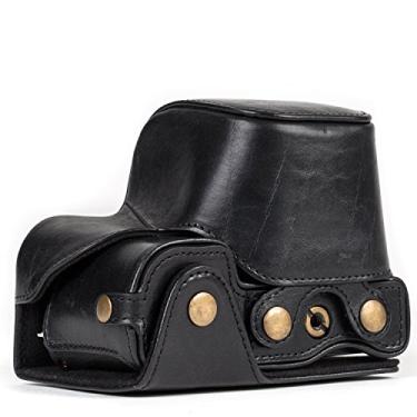 Imagem de MegaGear Capa e bolsa de couro genuíno para câmera "Ever Ready" para Sony Alpha A6300, A6000 (16-50 mm) (preto)