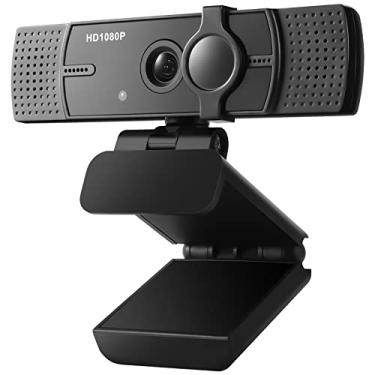 Imagem de Webcam com microfone, capa de privacidade sem distorção 1080p USB câmera plug play microfone Full Ultra HD webcam câmera de vídeo chamadas conferências streaming para