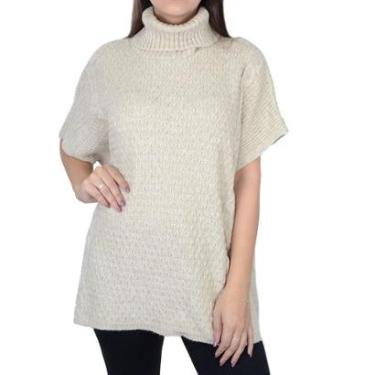 Imagem de Poncho Feminino Darluam Desagulhado Bege - 3028-Feminino