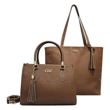 Imagem de Bolsa Sacola Grande + Transversal Média Kit Com 2 Peças - CF Ecommerce