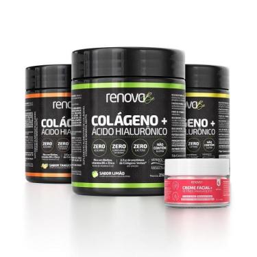 Imagem de 3 Potes Colágeno Verisol Renova Be + 1 Creme Facial Retinol